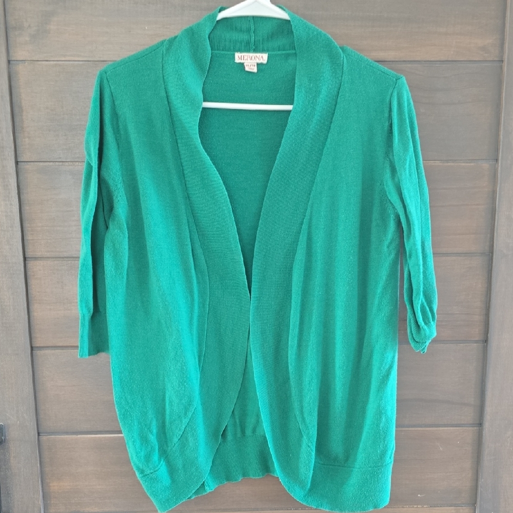 Merona Women's Vibrant Green Open-Front Cardigan
